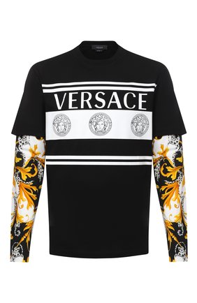 Мужская хлопковый лонгслив VERSACE разноцветного цвета по цене 47950 руб., арт. A86389/A236035 | Фото 1 Мужская хлопковый лонгслив VERSACE разноцветного цвета, арт. A86389/A236035 | Фото 1