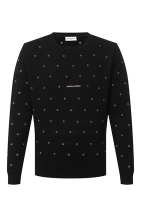 Мужской хлопковый свитшот SAINT LAURENT черного цвета по цене 69750 руб., арт. 632422/YBQZ2 | Фото 1 Мужской хлопковый свитшот SAINT LAURENT черного цвета, арт. 632422/YBQZ2 | Фото 1