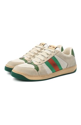 Мужские кожаные кеды screener GUCCI разноцветного цвета по цене 69500 руб., арт. 546163/0YI20 | Фото 1 Мужские кожаные кеды screener GUCCI разноцветного цвета, арт. 546163/0YI20 | Фото 1 (Подошва: Массивная; Материал внутренний: Текстиль, Натуральная кожа)