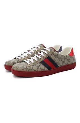 Мужские кеды new ace GUCCI бежевого цвета по цене 47800 руб., арт. 429445/96G50 | Фото 1 Мужские кеды new ace GUCCI бежевого цвета, арт. 429445/96G50 | Фото 1