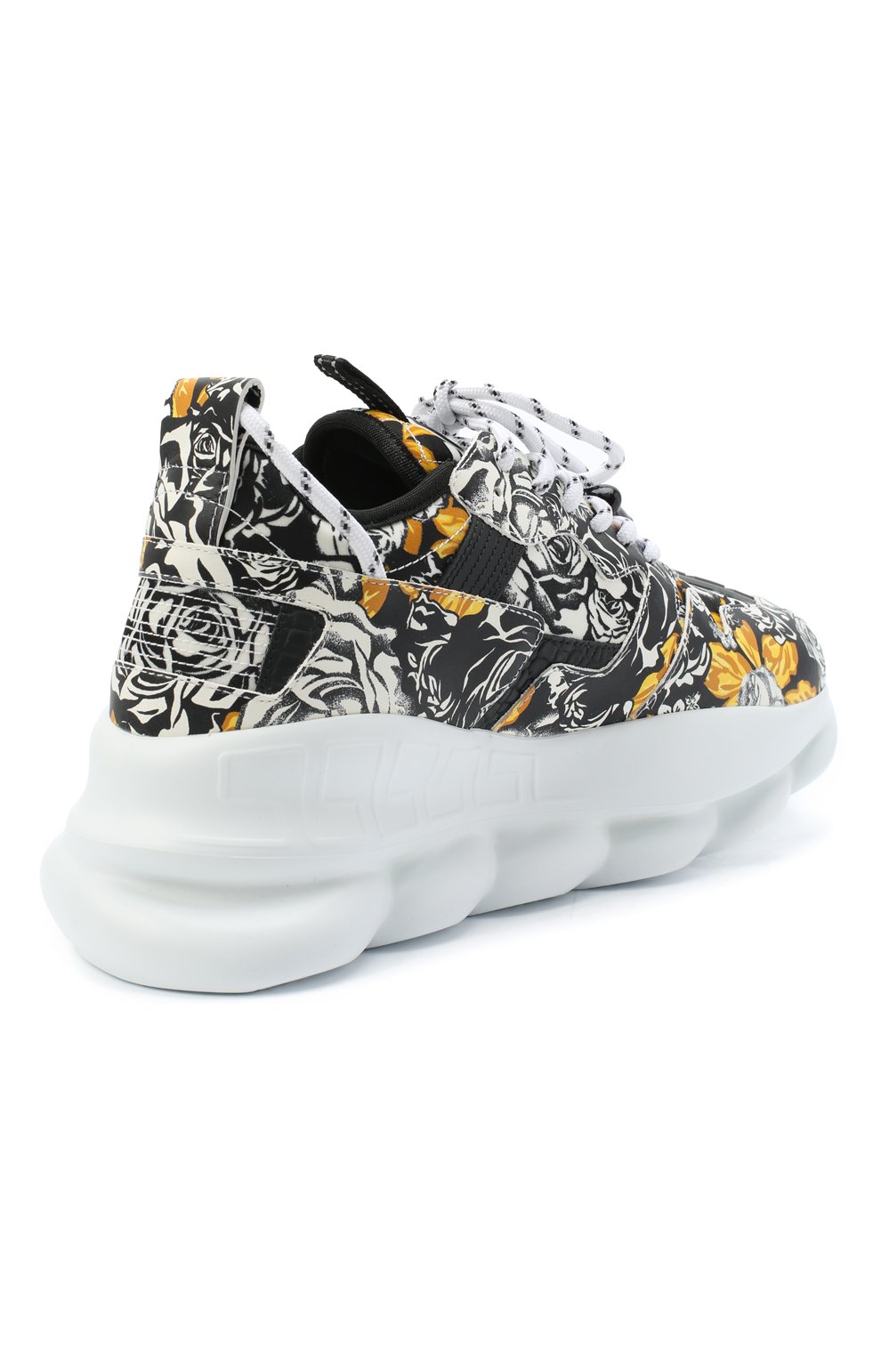 SNEAKERS VERSACE UOMO bianco oro pelle gomma scarpe Chain Reaction EUR  594,00 - PicClick IT