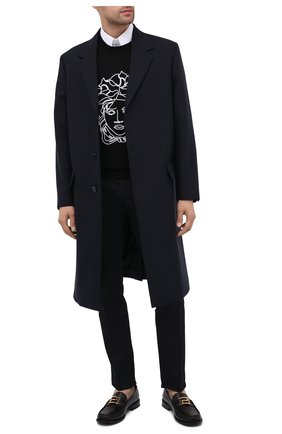 Мужские кожаные лоферы meander VERSACE черного цвета по цене 55550 руб., арт. DSU8208/D60VC | Фото 2 Мужские кожаные лоферы meander VERSACE черного цвета, арт. DSU8208/D60VC | Фото 2