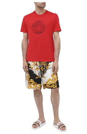 Мужские кожаные шлепанцы GUCCI белого цвета по цене 26450 руб., арт. 630606/DIR00 | Фото 2 Мужские кожаные шлепанцы GUCCI белого цвета, арт. 630606/DIR00 | Фото 2
