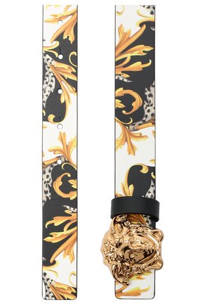 Детский кожаный ремень VERSACE разноцветного цвета по цене 16950 руб., арт. YMX00001/YB00340 | Фото 2 Детский кожаный ремень VERSACE разноцветного цвета, арт. YMX00001/YB00340 | Фото 2