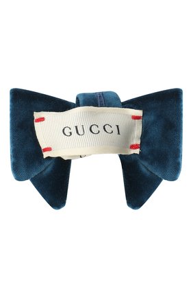 Детский галстук-бабочка GUCCI синего цвета по цене 5800 руб., арт. 627680/3K023 | Фото 2 Детский галстук-бабочка GUCCI синего цвета, арт. 627680/3K023 | Фото 2
