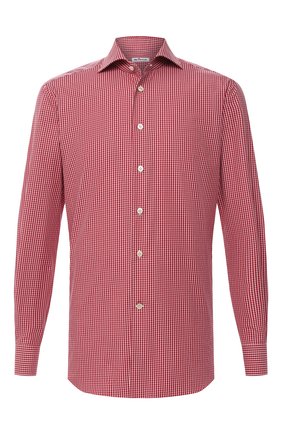 Мужская хлопковая сорочка KITON красного цвета по цене 49950 руб., арт. UCCH0746809 | Фото 1 Мужская хлопковая сорочка KITON красного цвета, арт. UCCH0746809 | Фото 1