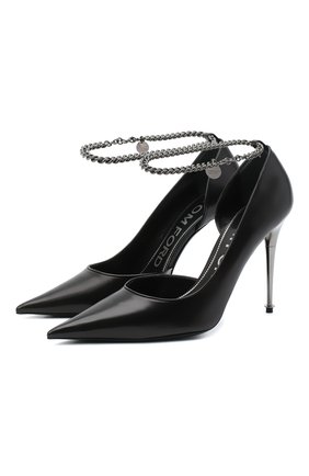 Женские кожаные туфли TOM FORD черного цвета по цене 85550 руб., арт. W2613R-LKD002 | Фото 1 Женские кожаные туфли TOM FORD черного цвета, арт. W2613R-LKD002 | Фото 1