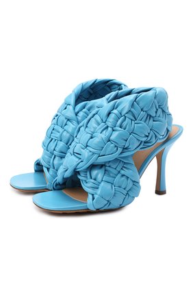 Женские кожаные босоножки bv board BOTTEGA VENETA голубого цвета по цене 104500 руб., арт. 632507/VBT10 | Фото 1 Женские кожаные босоножки bv board BOTTEGA VENETA голубого цвета, арт. 632507/VBT10 | Фото 1