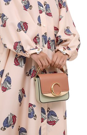 Женская сумка chloé c mini CHLOÉ светло-зеленого цвета по цене 109500 руб., арт. CHC20AS193D04 | Фото 2 Женская сумка chloé c mini CHLOÉ светло-зеленого цвета, арт. CHC20AS193D04 | Фото 2