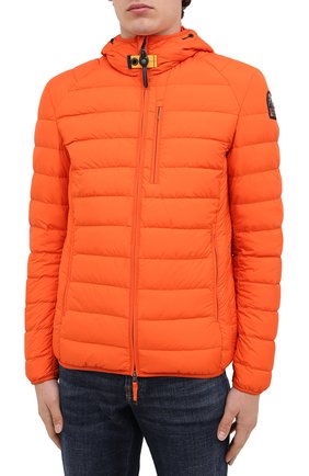 Мужская пуховая куртка last minute PARAJUMPERS оранжевого цвета, арт. SL02/LAST MINUTE | Фото 3 (Кросс-КТ: Куртка, Пуховик; Рукава: Длинные; Мужское Кросс-КТ: Пуховик-верхняя одежда, Куртка-верхняя одежда, Верхняя одежда; Материал внешний: Синтетический материал; Стили: Спорт-шик; Материал подклада: Синтетический материал; Длина (верхняя одежда): Короткие; Материал утеплителя: Пух и перо)