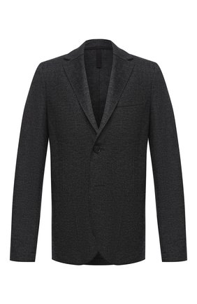Мужской шерстяной пиджак HARRIS WHARF LONDON темно-серого цвета, арт. C8B22MGN | Фото 1 (Материал внешний: Шерсть; Рукава: Длинные; Длина (для топов): Стандартные; Стили: Классический; Случай: Формальный; 1-2-бортные: Однобортные; Пиджаки М: Приталенный)