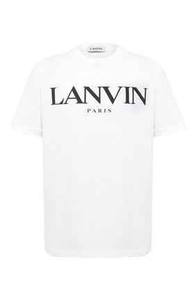 Мужская хлопковая футболка LANVIN белого цвета по цене 23500 руб., арт. RM-JE0069-JR31-H20 | Фото 1 Мужская хлопковая футболка LANVIN белого цвета, арт. RM-JE0069-JR31-H20 | Фото 1