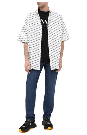 Мужская хлопковая футболка LANVIN черного цвета по цене 23500 руб., арт. RM-JE0069-JR31-H20 | Фото 2 Мужская хлопковая футболка LANVIN черного цвета, арт. RM-JE0069-JR31-H20 | Фото 2