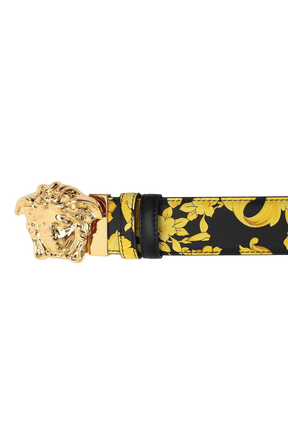 Мужской кожаный ремень VERSACE желтого цвета по цене 41050 руб., арт. DCU6705/DVST4 | Фото 3 Мужской кожаный ремень VERSACE желтого цвета, арт. DCU6705/DVST4 | Фото 3