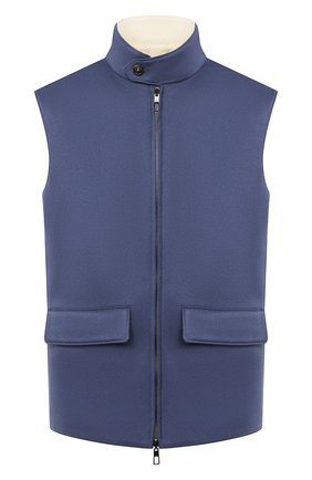 Мужской двусторонний жилет LORO PIANA синего цвета по цене 227500 руб., арт. FAL2200 | Фото 1 Мужской двусторонний жилет LORO PIANA синего цвета, арт. FAL2200 | Фото 1