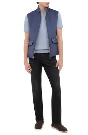 Мужской двусторонний жилет LORO PIANA синего цвета по цене 227500 руб., арт. FAL2200 | Фото 2 Мужской двусторонний жилет LORO PIANA синего цвета, арт. FAL2200 | Фото 2