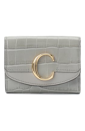 Женские кожаное портмоне CHLOÉ серого цвета по цене 29900 руб., арт. CHC19WP088A87 | Фото 1 Женские кожаное портмоне CHLOÉ серого цвета, арт. CHC19WP088A87 | Фото 1