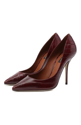 Женские кожаные туфли cardinale DOLCE & GABBANA бордового цвета по цене 54750 руб., арт. CD1523/A8M24 | Фото 1 Женские кожаные туфли cardinale DOLCE & GABBANA бордового цвета, арт. CD1523/A8M24 | Фото 1