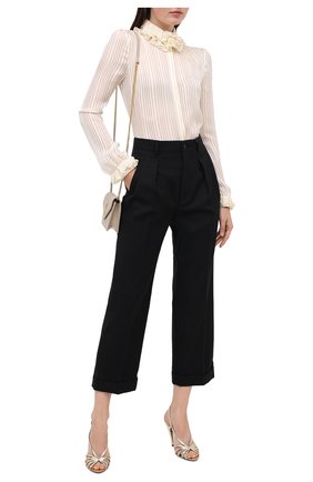Женские кожаные босоножки romy SAINT LAURENT золотого цвета по цене 69950 руб., арт. 630833/EXV00 | Фото 2 Женские кожаные босоножки romy SAINT LAURENT золотого цвета, арт. 630833/EXV00 | Фото 2