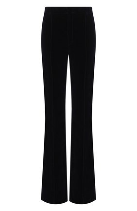 Женские хлопковые брюки SAINT LAURENT темно-синего цвета по цене 76700 руб., арт. 628614/Y615W | Фото 1 Женские хлопковые брюки SAINT LAURENT темно-синего цвета, арт. 628614/Y615W | Фото 1