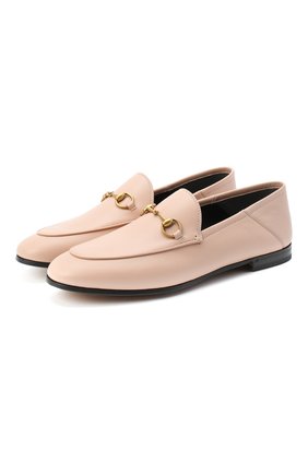 Женские кожаные лоферы brixton GUCCI светло-розового цвета по цене 62700 руб., арт. 414998/DLC00 | Фото 1 Женские кожаные лоферы brixton GUCCI светло-розового цвета, арт. 414998/DLC00 | Фото 1