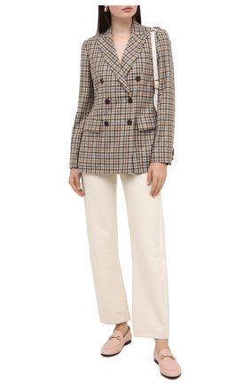 Женские кожаные лоферы brixton GUCCI светло-розового цвета по цене 62700 руб., арт. 414998/DLC00 | Фото 2 Женские кожаные лоферы brixton GUCCI светло-розового цвета, арт. 414998/DLC00 | Фото 2
