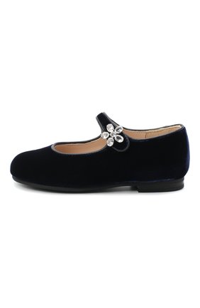 Детские туфли IL GUFO синего цвета по цене 17000 руб., арт. G285/VELVET/23-26 | Фото 2 Детские туфли IL GUFO синего цвета, арт. G285/VELVET/23-26 | Фото 2