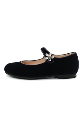 Детские туфли IL GUFO синего цвета по цене 13900 руб., арт. G285/VELVET/27-30 | Фото 2 Детские туфли IL GUFO синего цвета, арт. G285/VELVET/27-30 | Фото 2