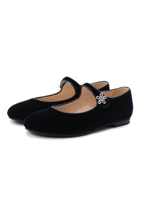 Детские туфли IL GUFO синего цвета по цене 14950 руб., арт. G285/VELVET/35-42 | Фото 1 Детские туфли IL GUFO синего цвета, арт. G285/VELVET/35-42 | Фото 1