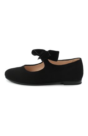 Детские замшевые туфли IL GUFO черного цвета по цене 16100 руб., арт. G295/SUEDE/27-30 | Фото 2 Детские замшевые туфли IL GUFO черного цвета, арт. G295/SUEDE/27-30 | Фото 2