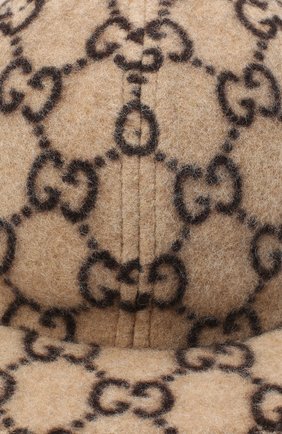 Детская шерстяная кепка GUCCI бежевого цвета по цене 19100 руб., арт. 481774/4HM23 | Фото 3 Детская шерстяная кепка GUCCI бежевого цвета, арт. 481774/4HM23 | Фото 3