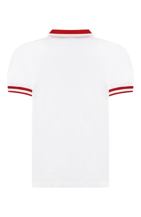 Детское хлопковое поло DOLCE & GABBANA белого цвета по цене 17600 руб., арт. L5JTFJ/G7WXJ/8-14 | Фото 2 Детское хлопковое поло DOLCE & GABBANA белого цвета, арт. L5JTFJ/G7WXJ/8-14 | Фото 2