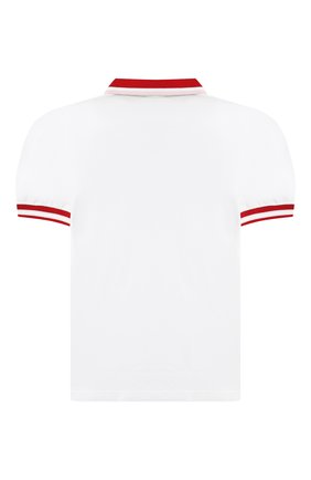 Детское хлопковое поло DOLCE & GABBANA белого цвета по цене 15250 руб., арт. L5JTFJ/G7WXJ/2-6 | Фото 2 Детское хлопковое поло DOLCE & GABBANA белого цвета, арт. L5JTFJ/G7WXJ/2-6 | Фото 2