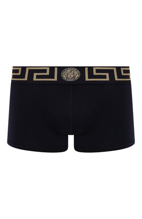 Мужские хлопковые боксеры VERSACE темно-синего цвета по цене 5225 руб., арт. AU10026/A232741 | Фото 1 Мужские хлопковые боксеры VERSACE темно-синего цвета, арт. AU10026/A232741 | Фото 1
