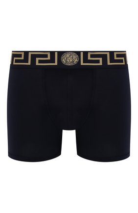 Мужские хлопковые боксеры VERSACE темно-синего цвета по цене 5700 руб., арт. AU10028/A232741 | Фото 1 Мужские хлопковые боксеры VERSACE темно-синего цвета, арт. AU10028/A232741 | Фото 1