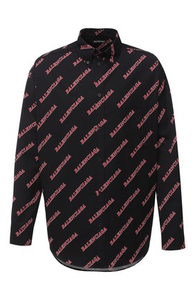 Мужская хлопковая рубашка BALENCIAGA черного цвета по цене 77350 руб., арт. 627023/TILR8 | Фото 1 Мужская хлопковая рубашка BALENCIAGA черного цвета, арт. 627023/TILR8 | Фото 1