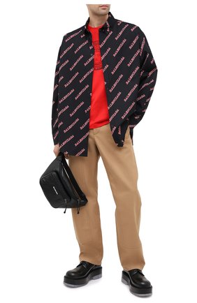 Мужская хлопковая рубашка BALENCIAGA черного цвета по цене 77350 руб., арт. 627023/TILR8 | Фото 2 Мужская хлопковая рубашка BALENCIAGA черного цвета, арт. 627023/TILR8 | Фото 2