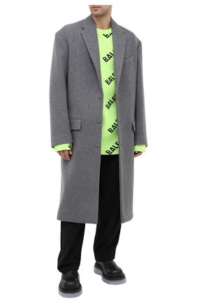 Мужской шерстяное пальто BALENCIAGA серого цвета по цене 208000 руб., арт. 626533/TIU13 | Фото 2 Мужской шерстяное пальто BALENCIAGA серого цвета, арт. 626533/TIU13 | Фото 2