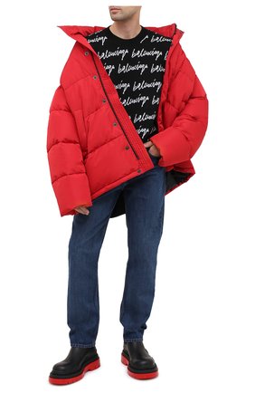 Мужской шерстяной свитер BALENCIAGA черно-белого цвета по цене 82300 руб., арт. 625984/T3184 | Фото 2 Мужской шерстяной свитер BALENCIAGA черно-белого цвета, арт. 625984/T3184 | Фото 2