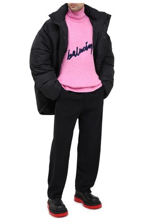 Мужской хлопковый свитер BALENCIAGA розового цвета по цене 104500 руб., арт. 625935/T3182 | Фото 2 Мужской хлопковый свитер BALENCIAGA розового цвета, арт. 625935/T3182 | Фото 2