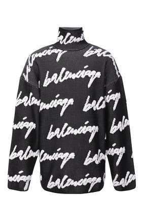 Мужской свитер из хлопка и шерсти BALENCIAGA черно-белого цвета по цене 99450 руб., арт. 625927/T3180 | Фото 1 Мужской свитер из хлопка и шерсти BALENCIAGA черно-белого цвета, арт. 625927/T3180 | Фото 1