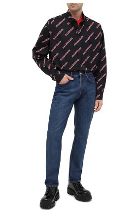 Мужские джинсы BALENCIAGA синего цвета по цене 41150 руб., арт. 620737/TDW14 | Фото 2 Мужские джинсы BALENCIAGA синего цвета, арт. 620737/TDW14 | Фото 2