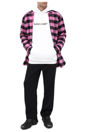 Мужской хлопковое худи BALENCIAGA белого цвета по цене 51300 руб., арт. 570811/TIV55 | Фото 2 Мужской хлопковое худи BALENCIAGA белого цвета, арт. 570811/TIV55 | Фото 2