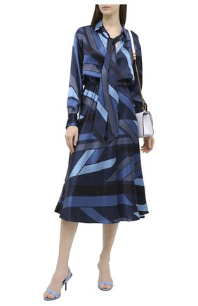 Женское шелковое платье KITON синего цвета по цене 181000 руб., арт. D48301K05T81 | Фото 2 Женское шелковое платье KITON синего цвета, арт. D48301K05T81 | Фото 2