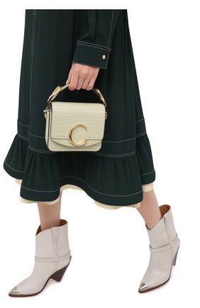 Женская сумка chloé c mini CHLOÉ светло-зеленого цвета по цене 113500 руб., арт. CHC19US193A87 | Фото 2 Женская сумка chloé c mini CHLOÉ светло-зеленого цвета, арт. CHC19US193A87 | Фото 2