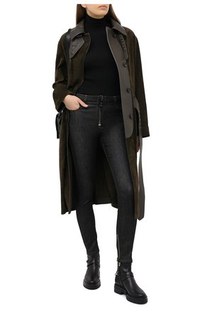 Женское кожаное пальто TOM FORD хаки цвета по цене 862500 руб., арт. CPL688-LEX226 | Фото 2 Женское кожаное пальто TOM FORD хаки цвета, арт. CPL688-LEX226 | Фото 2