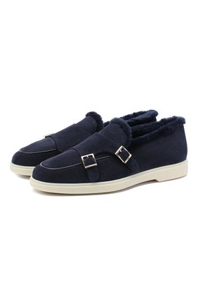 Женские замшевые ботинки SANTONI синего цвета по цене 42700 руб., арт. WUYA58865TISAPFRU60 | Фото 1 Женские замшевые ботинки SANTONI синего цвета, арт. WUYA58865TISAPFRU60 | Фото 1