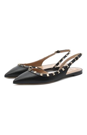 Женские кожаные балетки valentino garavani rockstud VALENTINO черного цвета по цене 42400 руб., арт. UW2S0H13/VCE | Фото 1 Женские кожаные балетки valentino garavani rockstud VALENTINO черного цвета, арт. UW2S0H13/VCE | Фото 1