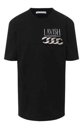Женская хлопковая футболка ALEXANDER WANG черного цвета по цене 36700 руб., арт. 1CC2201380 | Фото 1 Женская хлопковая футболка ALEXANDER WANG черного цвета, арт. 1CC2201380 | Фото 1