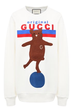 Женский хлопковый свитшот GUCCI белого цвета по цене 79850 руб., арт. 617964/XJCRV | Фото 1 Женский хлопковый свитшот GUCCI белого цвета, арт. 617964/XJCRV | Фото 1